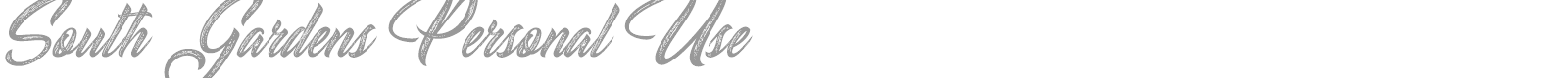 South Gardens font preview